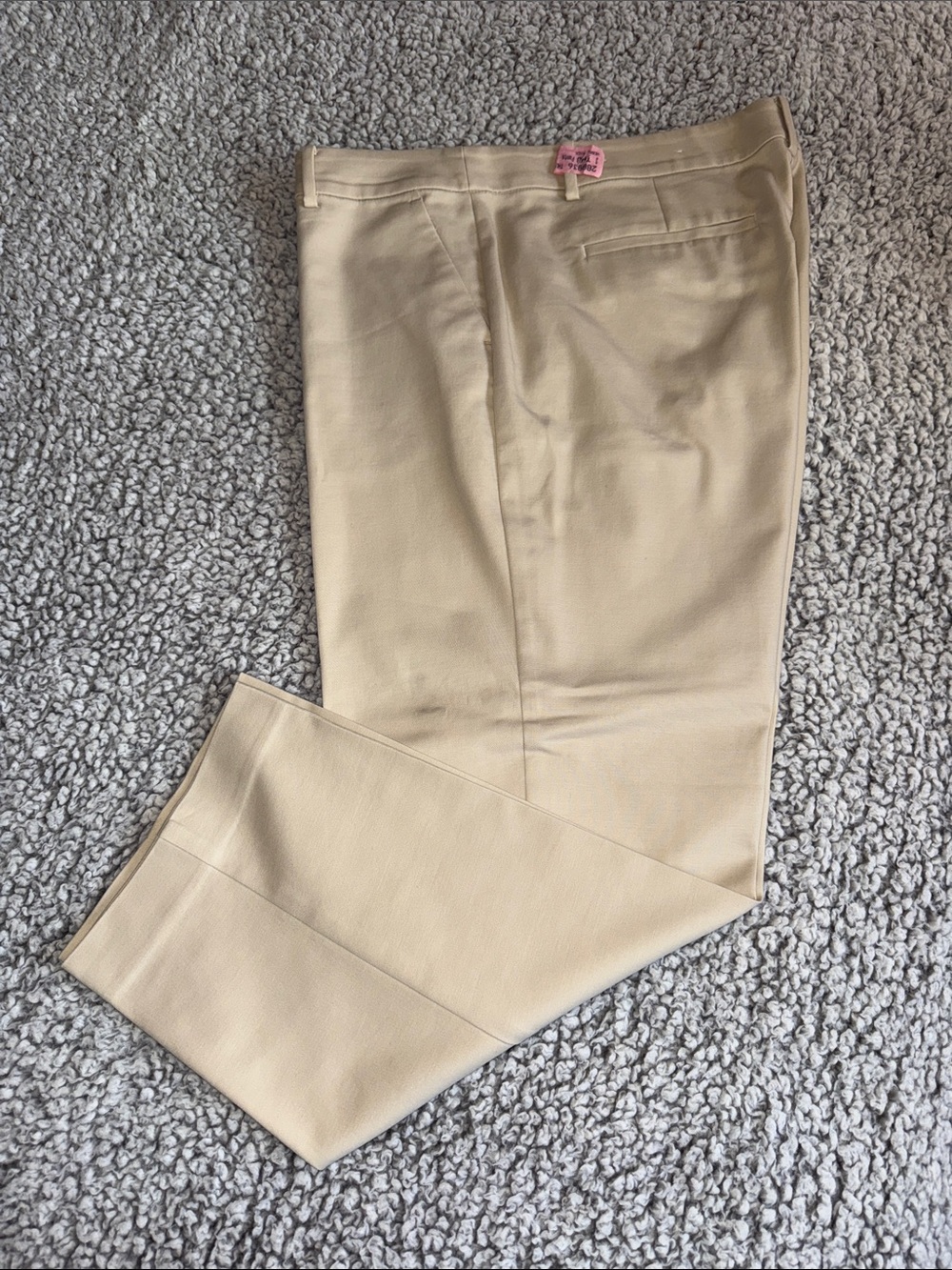 LOFT Neutral Beige Women's Straight-Leg Trousers